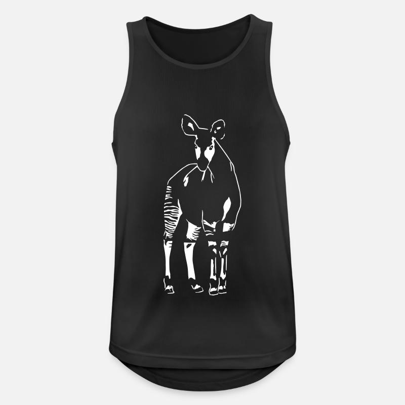 Okapi - Männer Tank Top atmungsaktiv - Schwarz