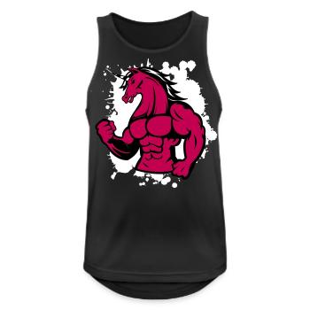 strong unicorn 1 - Männer Tank Top atmungsaktiv - Schwarz - Vorne - Nick (188cm)