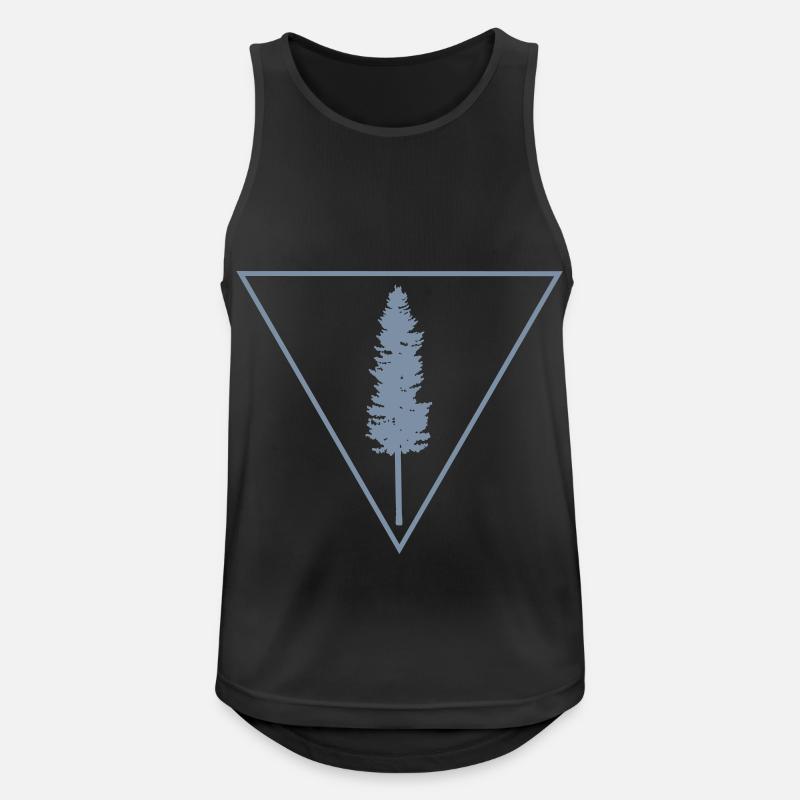 Tree in a triangle - Männer Tank Top atmungsaktiv - Schwarz