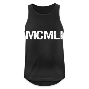 Birthday 1951 as Roman number - in all colors - Men's Breathable Tank Top - black - Front - Nick (188cm)
