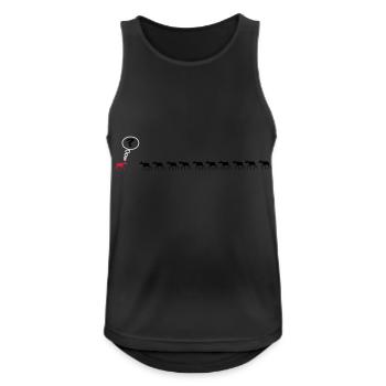 Orignaux 10 +1 =? confus Elk - Débardeur respirant Homme - noir - Devant - Nick (188cm)