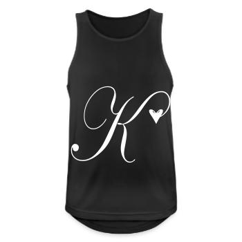 Monogram K Heart Vine - Men's Breathable Tank Top - black - Front - Nick (188cm)
