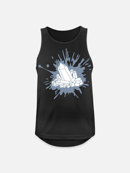 Blob of crystal clipart - Men's Breathable Tank Top - black