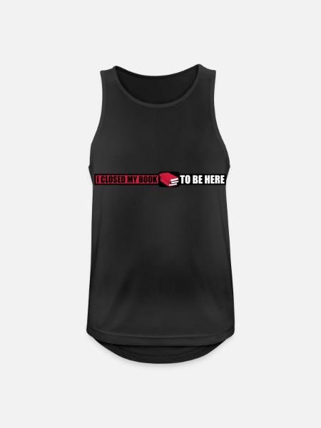 I closed my book - Männer Tank Top atmungsaktiv - Schwarz