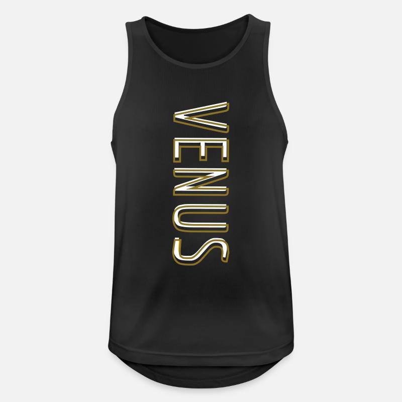 VENUS Astro Text - Männer Tank Top atmungsaktiv - Schwarz