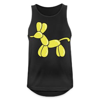 ballon hund - Männer Tank Top atmungsaktiv - Schwarz - Vorne - Nick (188cm)