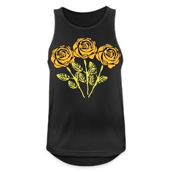 gelbe rosen - Männer Tank Top atmungsaktiv - Schwarz - Vorne - Nick (188cm)
