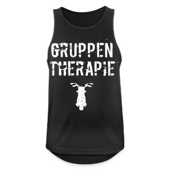 Gruppen Therapie Motorrad - Männer Tank Top atmungsaktiv - Schwarz - Vorne - Nick (188cm)