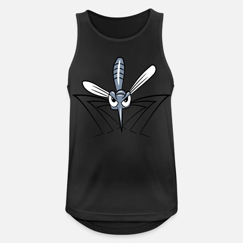 Mücke stechen - Männer Tank Top atmungsaktiv - Schwarz