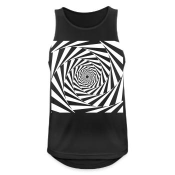 illusion lsd graphic shutter illusion vector art - Men's Breathable Tank Top - black - Front - Nick (188cm)