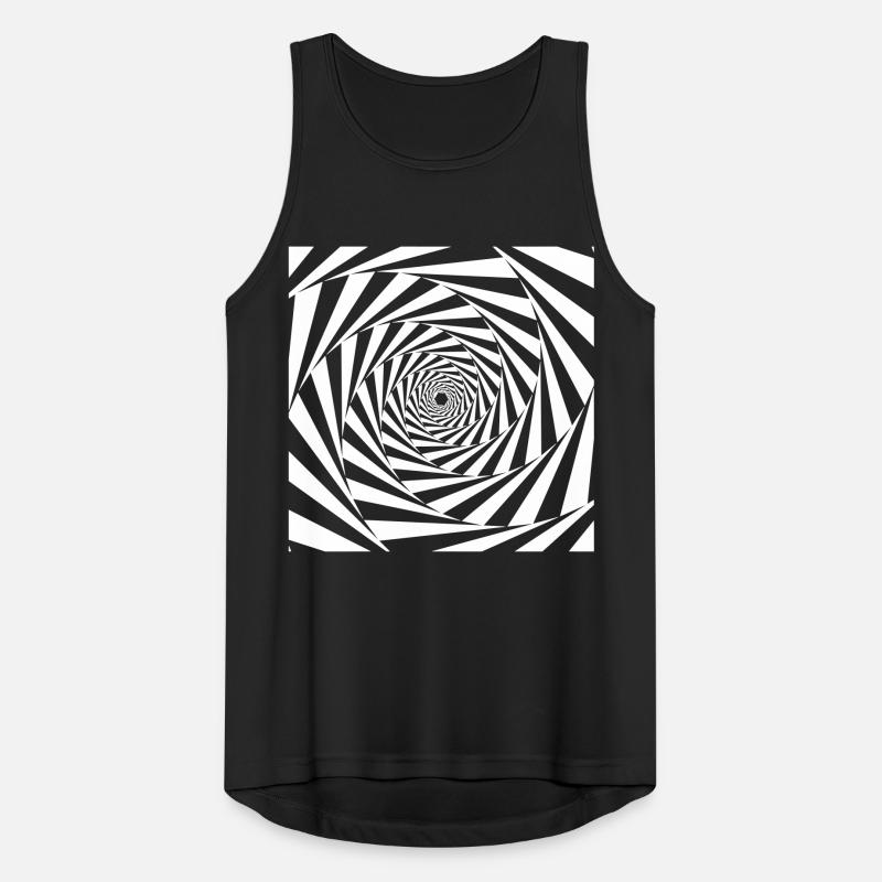 illusion lsd graphic shutter illusion vector art Men's Breathable Tank Top