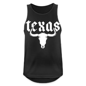 taureau du Texas - Débardeur respirant Homme - noir - Devant - Nick (188cm)
