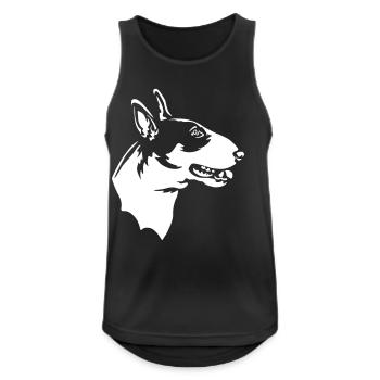 Bull Terrier Head "Black Edition" - Men's Breathable Tank Top - black - Front - Nick (188cm)