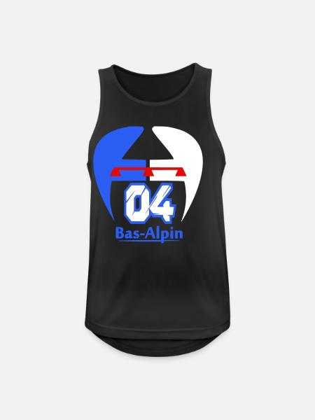 Logo von Bas-Alpine - Männer Tank Top atmungsaktiv - Schwarz