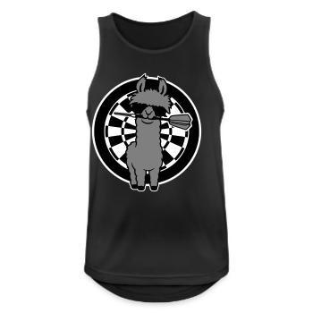 Cooles Lama Dartscheibe Sonnenbrille Dartpfeil Süß - Männer Tank Top atmungsaktiv - Schwarz - Vorne - Nick (188cm)