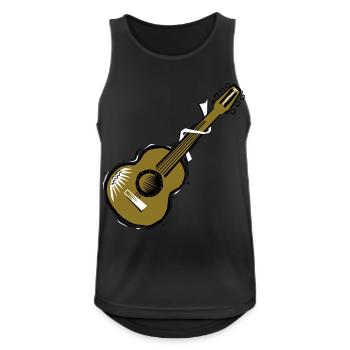 idée cadeau guitare - Débardeur respirant Homme - noir - Devant - Nick (188cm)