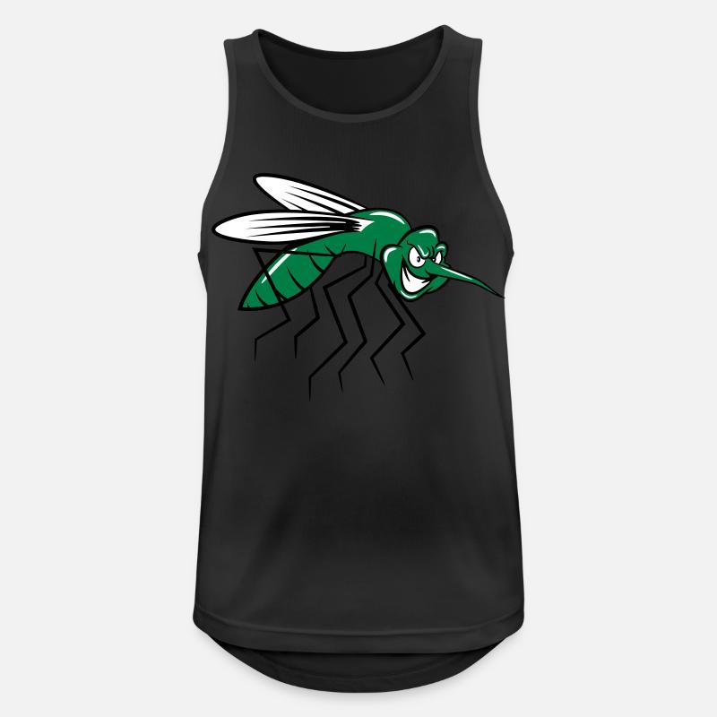 Mücke witzig comic - Männer Tank Top atmungsaktiv - Schwarz