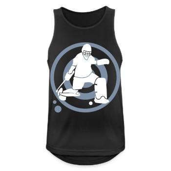 Goalie - Männer Tank Top atmungsaktiv - Schwarz - Vorne - Nick (188cm)