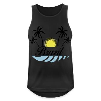 Brazil - Men's Breathable Tank Top - black - Front - Nick (188cm)