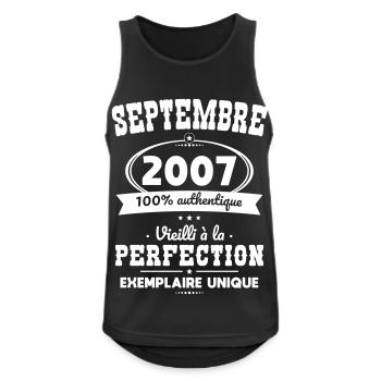 18th birthday - September 2007 Perfection - Men's Breathable Tank Top - black - Front - Nick (188cm)