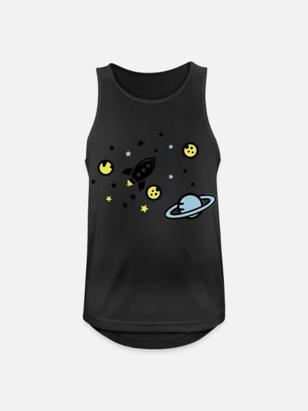 Universe - Men's Breathable Tank Top - black