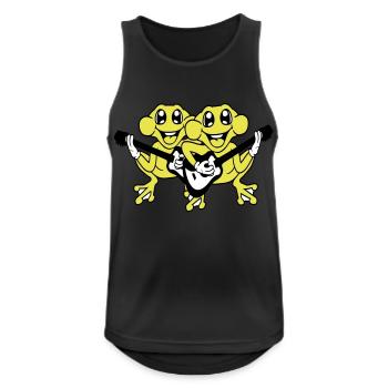 Frösche Gitarre Band Süße Zwei Frosch Freunde Team - Männer Tank Top atmungsaktiv - Schwarz - Vorne - Nick (188cm)