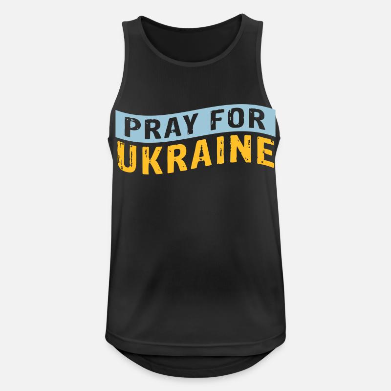 Pray for Ukraine - Men's Breathable Tank Top - black