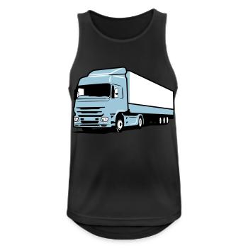 Truck LKW strasse - Männer Tank Top atmungsaktiv - Schwarz - Vorne - Nick (188cm)