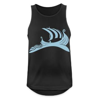 Viking Wikinger Boat Schiff - Männer Tank Top atmungsaktiv - Schwarz - Vorne - Nick (188cm)