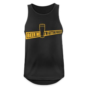 Beer Me Me marier - Débardeur respirant Homme - noir - Devant - Nick (188cm)