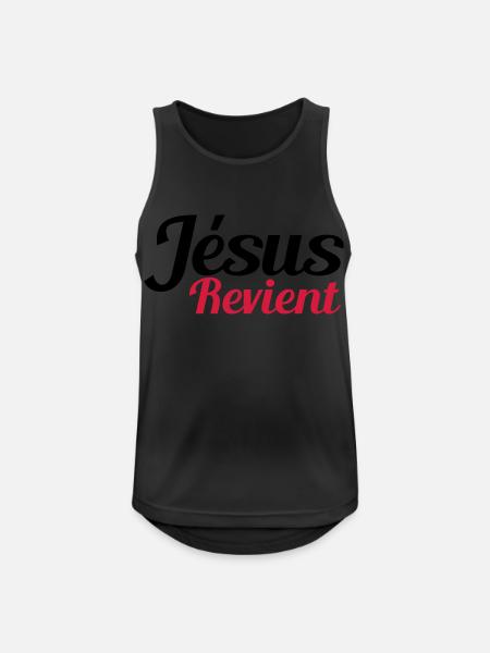 Jesus comes back - Men's Breathable Tank Top - black