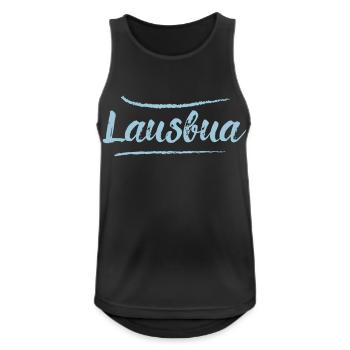 Lausbua - Männer Tank Top atmungsaktiv - Schwarz - Vorne - Nick (188cm)