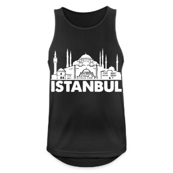 Skyline d’Istanbul Turquie - Débardeur respirant Homme - noir - Devant - Nick (188cm)