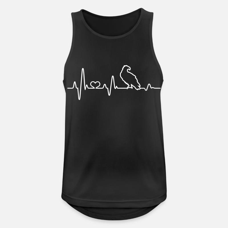 Heartbeat Eagle Golden Eagle Bald Eagle ECG - Men's Breathable Tank Top - black