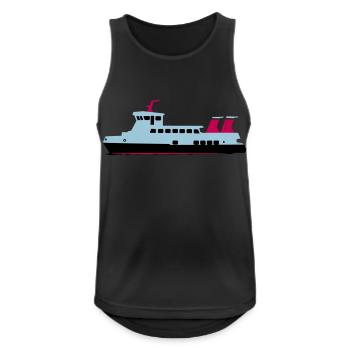 schiff - Männer Tank Top atmungsaktiv - Schwarz - Vorne - Nick (188cm)