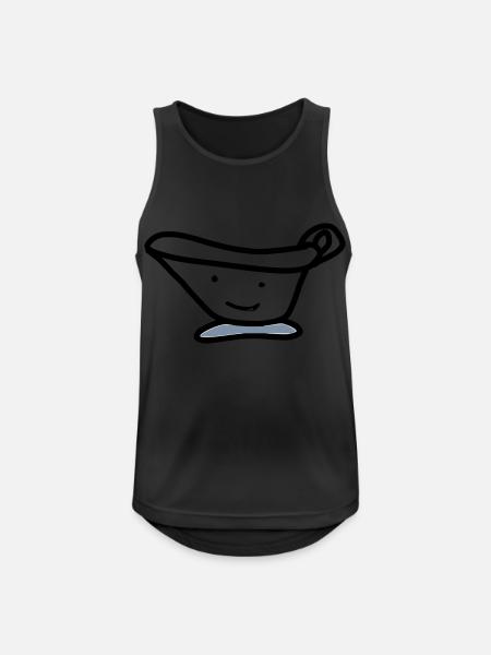 Soßentasse - Männer Tank Top atmungsaktiv - Schwarz