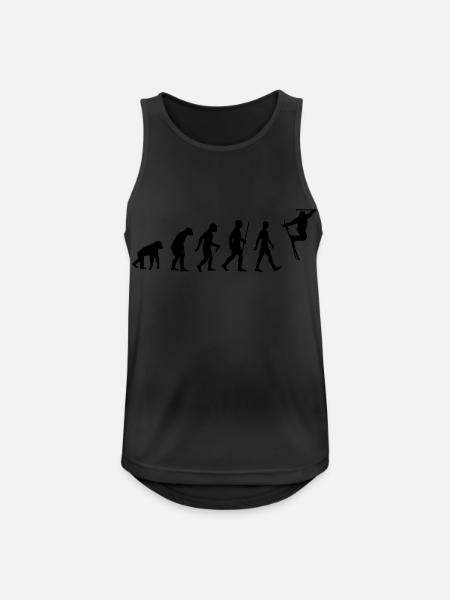 Evolution - Ski Freestyle, Wintersport, Schnee - Männer Tank Top atmungsaktiv - Schwarz