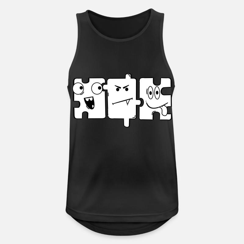 Monster Puzzle - Men's Breathable Tank Top - black