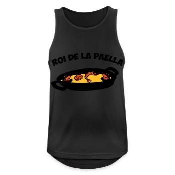 roi de la paella spécialité culinaire espagnole - Débardeur respirant Homme - noir - Devant - Nick (188cm)