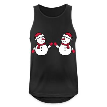 schneemann 2 - Männer Tank Top atmungsaktiv - Schwarz - Vorne - Nick (188cm)