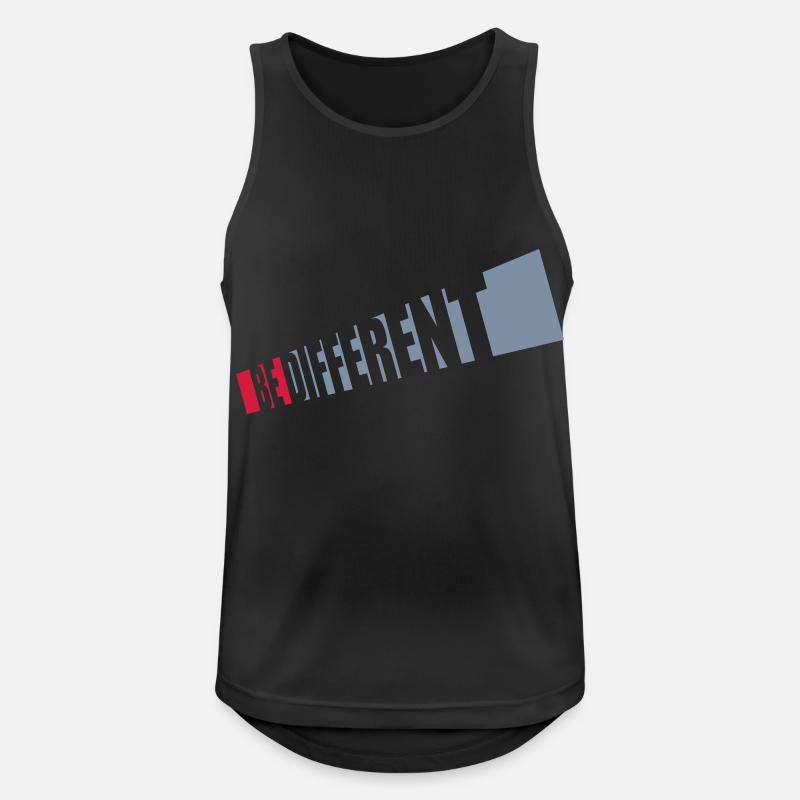Be different Logo Design - Men's Breathable Tank Top - black