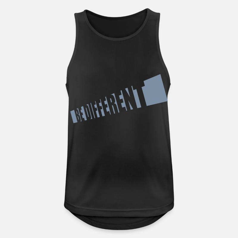 Be different Logo Design - Männer Tank Top atmungsaktiv - Schwarz