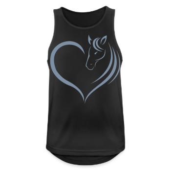 L'amour de cheval - Débardeur respirant Homme - noir - Devant - Nick (188cm)