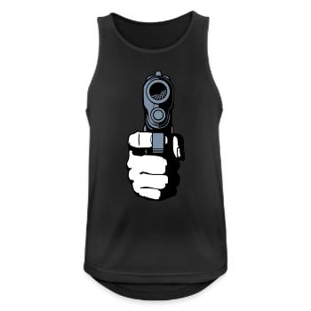 gun - i shoot you - Männer Tank Top atmungsaktiv - Schwarz - Vorne - Nick (188cm)