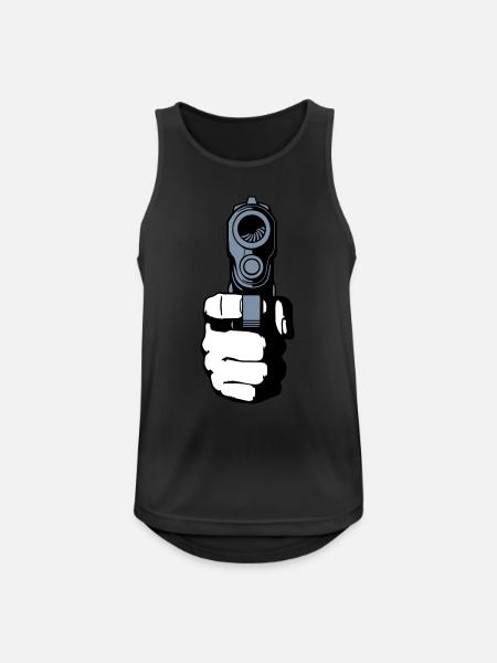 gun - i shoot you - Men's Breathable Tank Top - black