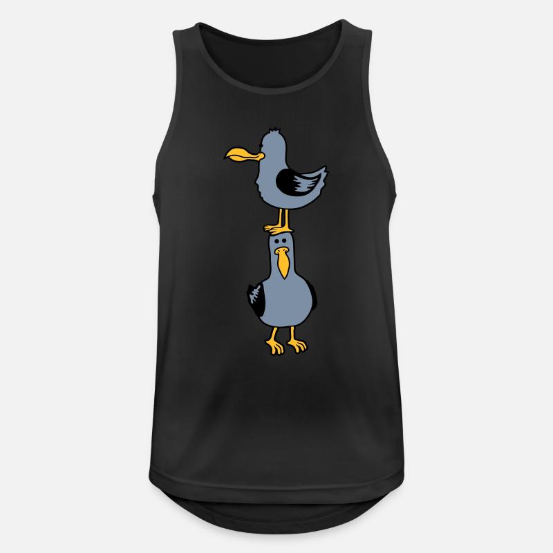 Seagulls Team 2 Friends - Men's Breathable Tank Top - black