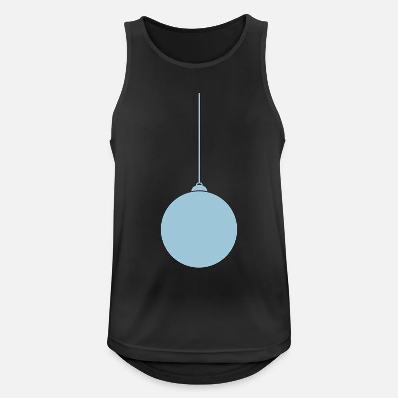 Weihnachtskugel Schneeflocken Blau Ornament - Männer Tank Top atmungsaktiv - Schwarz