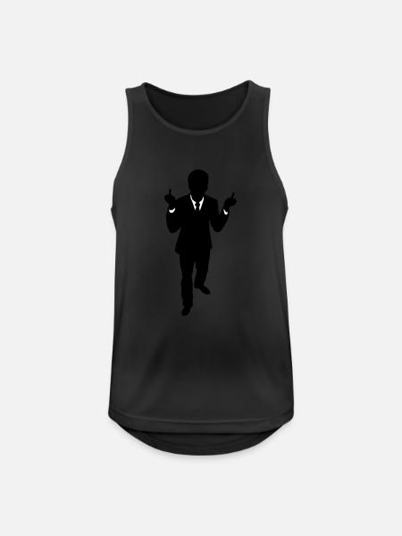 fuck you man - Men's Breathable Tank Top - black