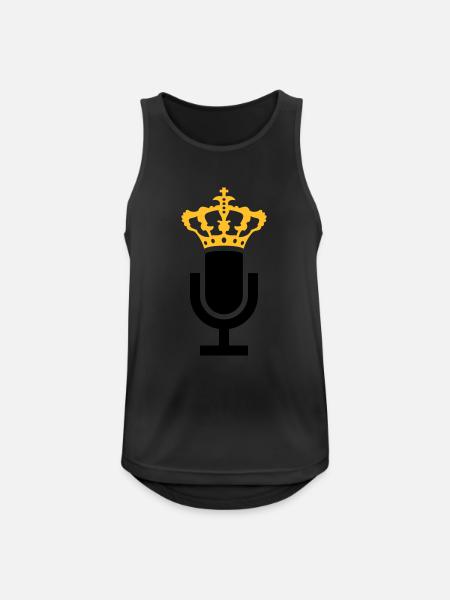 King Microphone Icon - Men's Breathable Tank Top - black