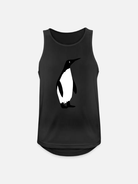 Pinguin - Männer Tank Top atmungsaktiv - Schwarz